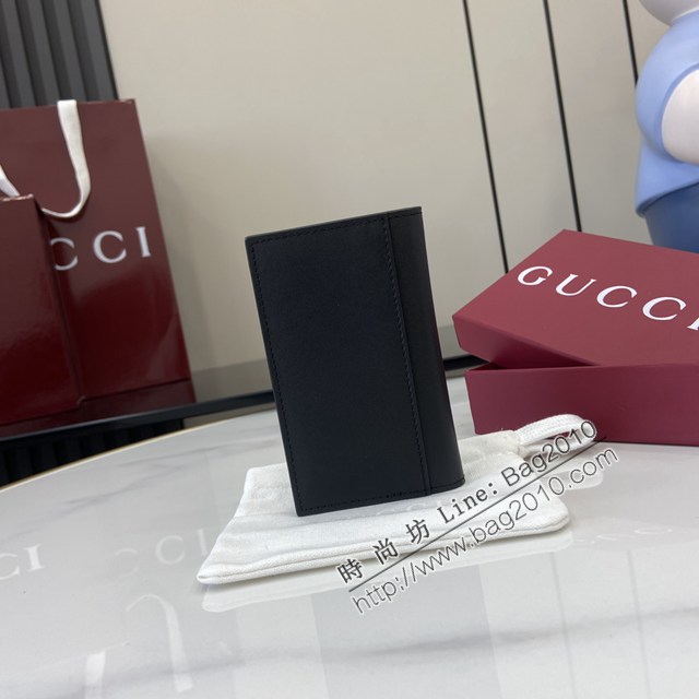 Gucci專櫃古馳最新款Emblem系列雙折卡片夾錢包卡包 jh2601型號：818953